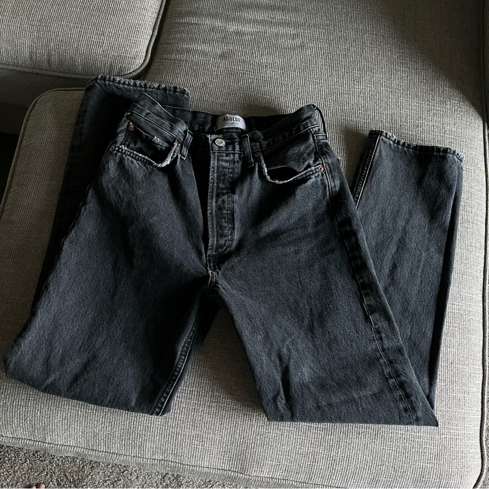 Agolde Pinch Waist Jeans Black Tea